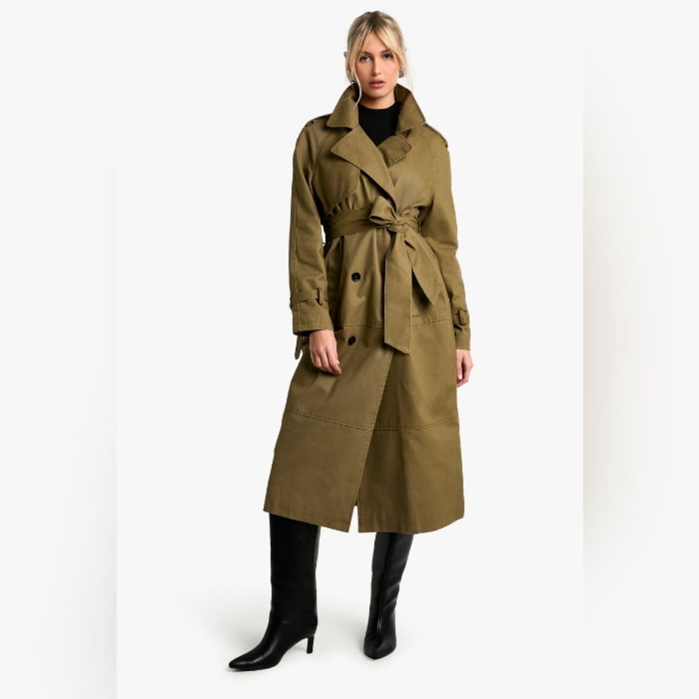 boohoo Belted Trench Coat  NWT